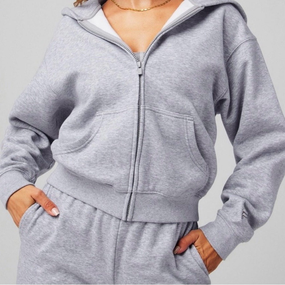 Fabletics Light Gray Women's Hoodie